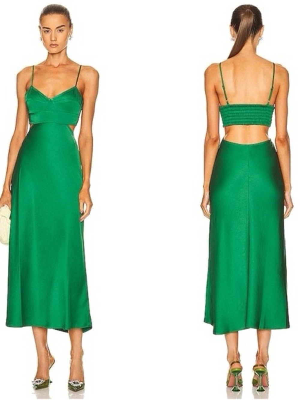 ALC Blakely Elegant Green
Satin Dress